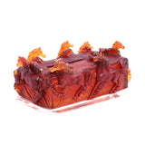 Cristal De Paris Lily Rectangular Tissue Box Amber - Blue Salon
