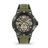 Cerruti 1881 Velletri Men  Rose Gold Black And Olive Watch