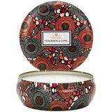 Voluspa Persimmon And Copal 3 Wick Candle In Decorative Tin