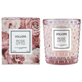Voluspa Rose Otto Classic - In Textured Glass Candle