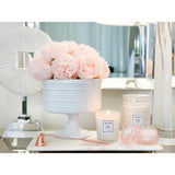 Voluspa Milk Rose Classic Candle In Textured Glass