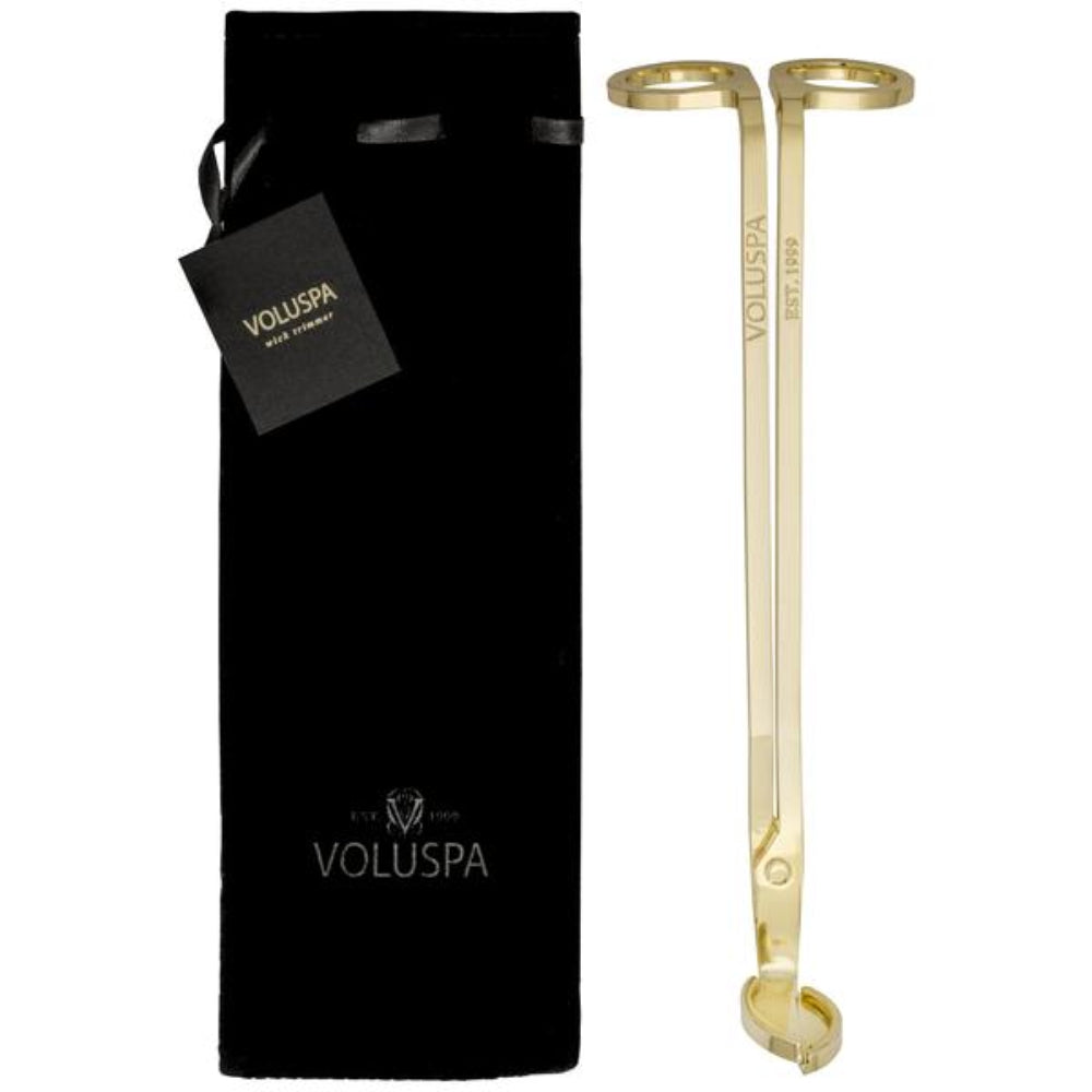 Voluspa Gold Wick Trimmer Velour Bag | Accessories | Linen Candle Voluspa Gold Wick Trimmer Velour Bag | Accessories | Linen Candle