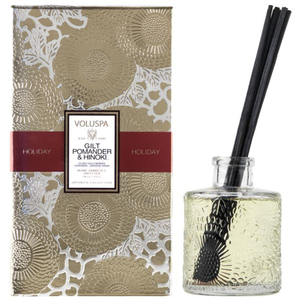 Voluspa Gilt Pomander Hinoki Holiday Home Ambiance Diffuser | Fragrance Voluspa Gilt Pomander Hinoki Holiday Home Ambiance Diffuser | Fragrance