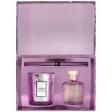 Voluspa Japanese Plum Bloom- Scalloped Edge Candle And Diffuser Gift Set-