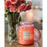 Voluspa Blackberry Rose Oud Large Glass Jar With Glass Lid