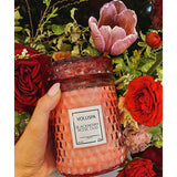 Voluspa Blackberry Rose Oud Large Glass Jar With Glass Lid