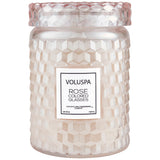 Voluspa Rose Colored Glasses Large Glass Jar With Glass Lid