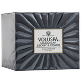 Voluspa Boxed Makassar Ebony & Peach -Corta Maison Candle With Lid