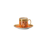 Versace Medusa Amplified Orange Coin Cup And Saucer, Size 0.23 L