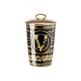 Versace Virtus Gala Black Table Light 2P/ Scented Wax, Size Ø: 8,6 cm, H: 14,2 cm