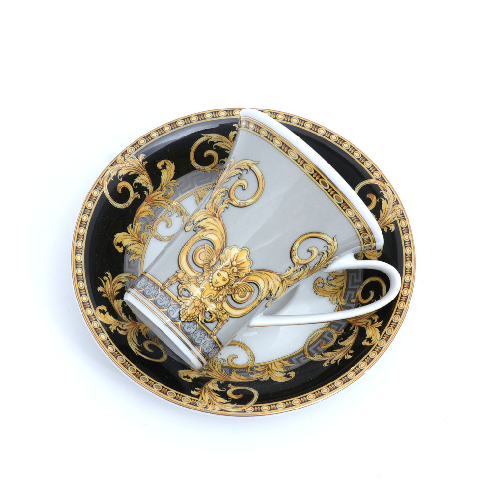Versace Prestige Gala Cups and Saucers Set of 6 | Drinkware Versace Prestige Gala Cups and Saucers Set of 6 | Drinkware
