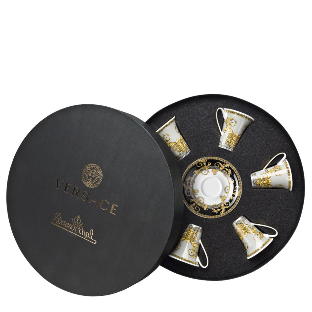 Versace Prestige Gala Cups and Saucers Set of 6 | Drinkware Versace Prestige Gala Cups and Saucers Set of 6 | Drinkware