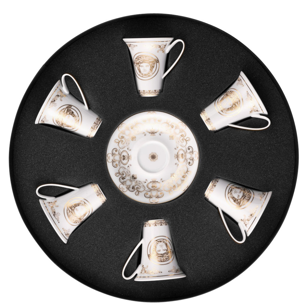 Versace Medusa Gala Gold Set 6 Cups & Saucer | Drinkware Versace Medusa Gala Gold Set 6 Cups & Saucer | Drinkware