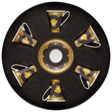 فيرساتشي باروك أسود طقم 6 أكواب مع صحن