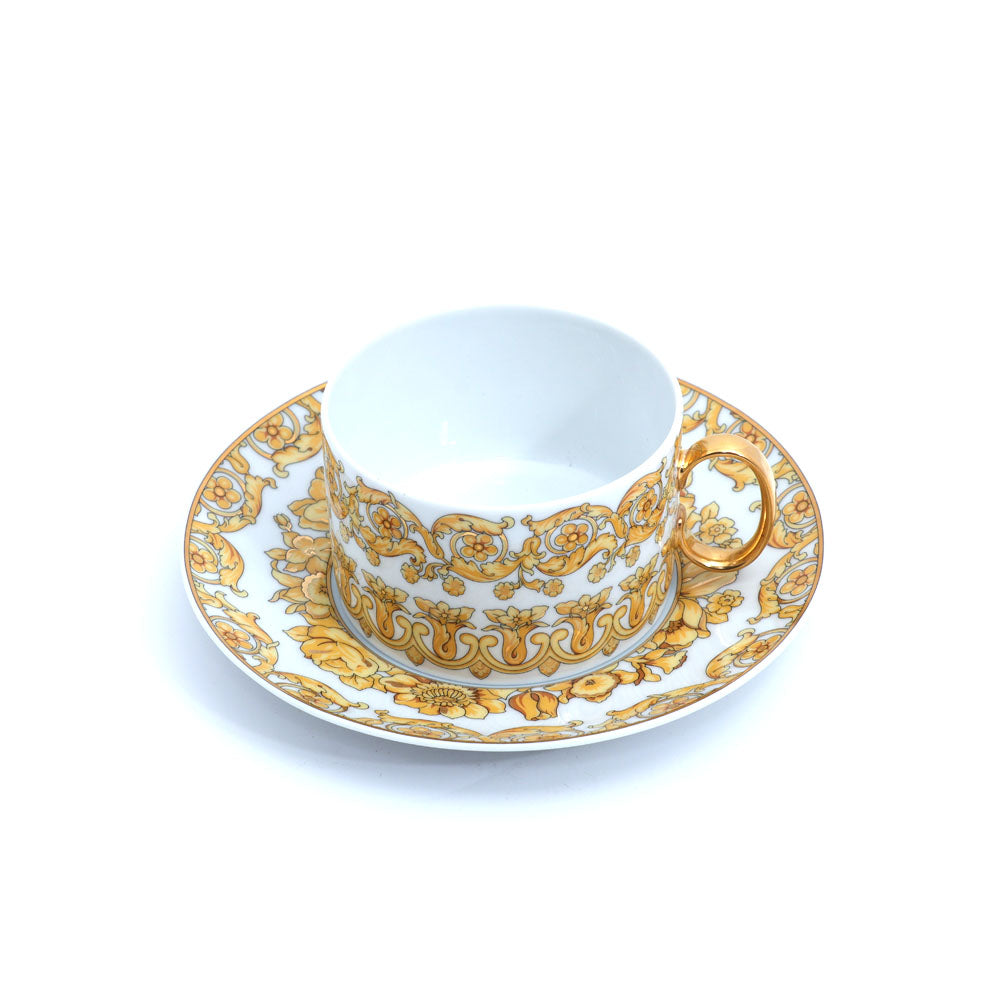 Versace Medusa Rhapsody Cups and Saucers Set of 6 | Drinkware Versace Medusa Rhapsody Cups and Saucers Set of 6 | Drinkware