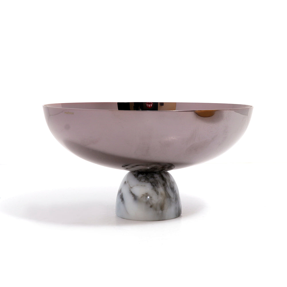 Sambonet Madame Pvd Parfait Amour Base Resin Cup w/ Foot White Marble | Accessories Sambonet Madame Pvd Parfait Amour Base Resin Cup w/ Foot White Marble | Accessories