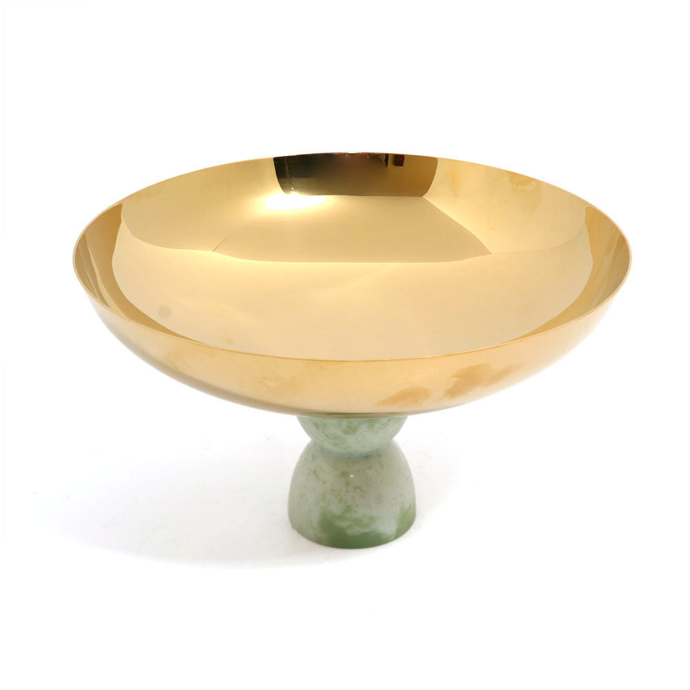 Sambonet Madame Gold Base Resin Cup w/ Foot Green Jade | Drinkware Sambonet Madame Gold Base Resin Cup w/ Foot Green Jade | Drinkware