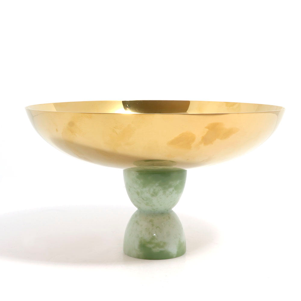 Sambonet Madame Gold Base Resin Cup w/ Foot Green Jade | Drinkware Sambonet Madame Gold Base Resin Cup w/ Foot Green Jade | Drinkware