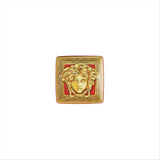 Versace Medusa Amplified Golden Coin Bowl Square Flat, Size 12 Cm