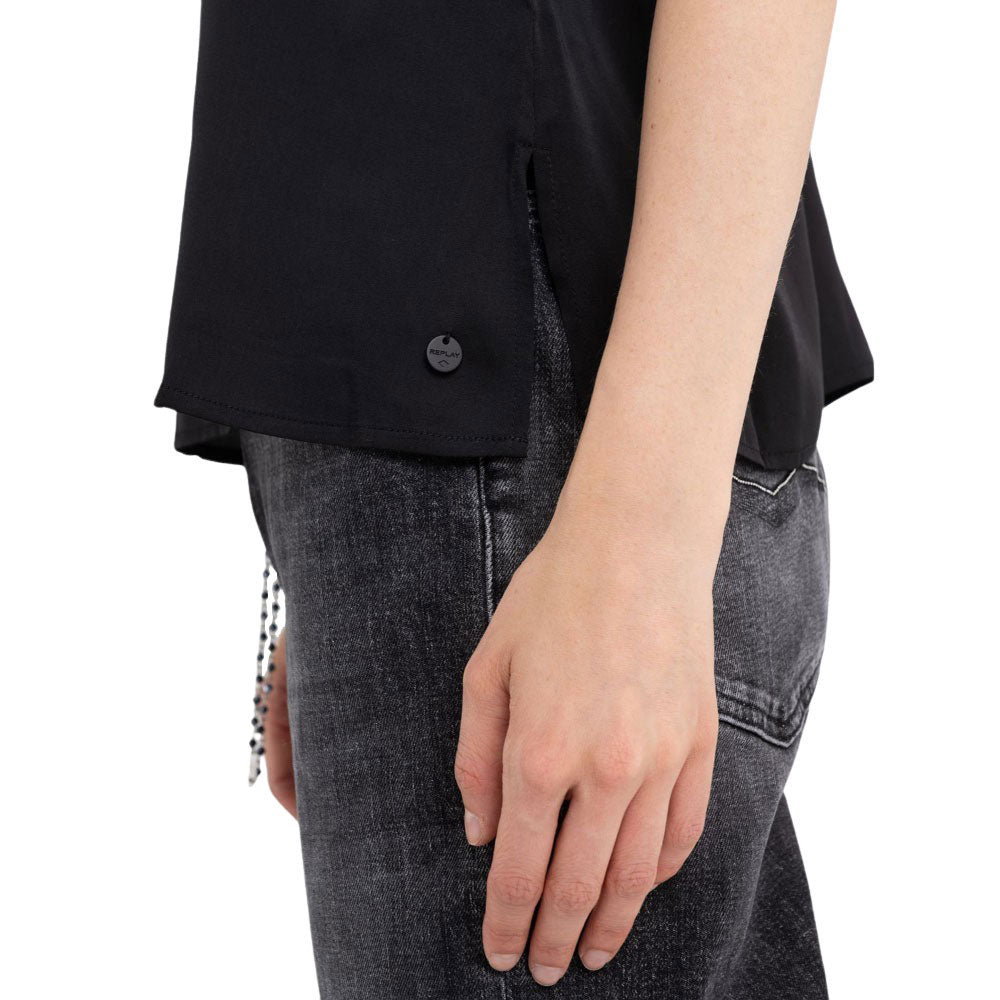 Replay Women's Viscose Top with Lace | Clothing | GCC | Women | Women All Clothing | Women All Clothing Tops | Women Top | Womens | Womens Fashion Replay Women's Viscose Top with Lace | Clothing | GCC | Women | Women All Clothing | Women All Clothing Tops | Women Top | Womens | Womens Fashion