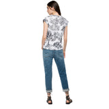 Replay Women's Thai Print White Jersey T-Shirt