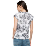 Replay Women's Thai Print White Jersey T-Shirt