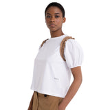 Jersey T-shirt with Ruffles