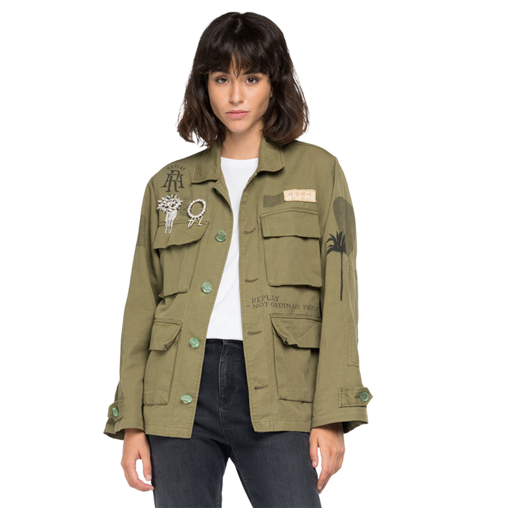 Cotton And Linen Army Jacket