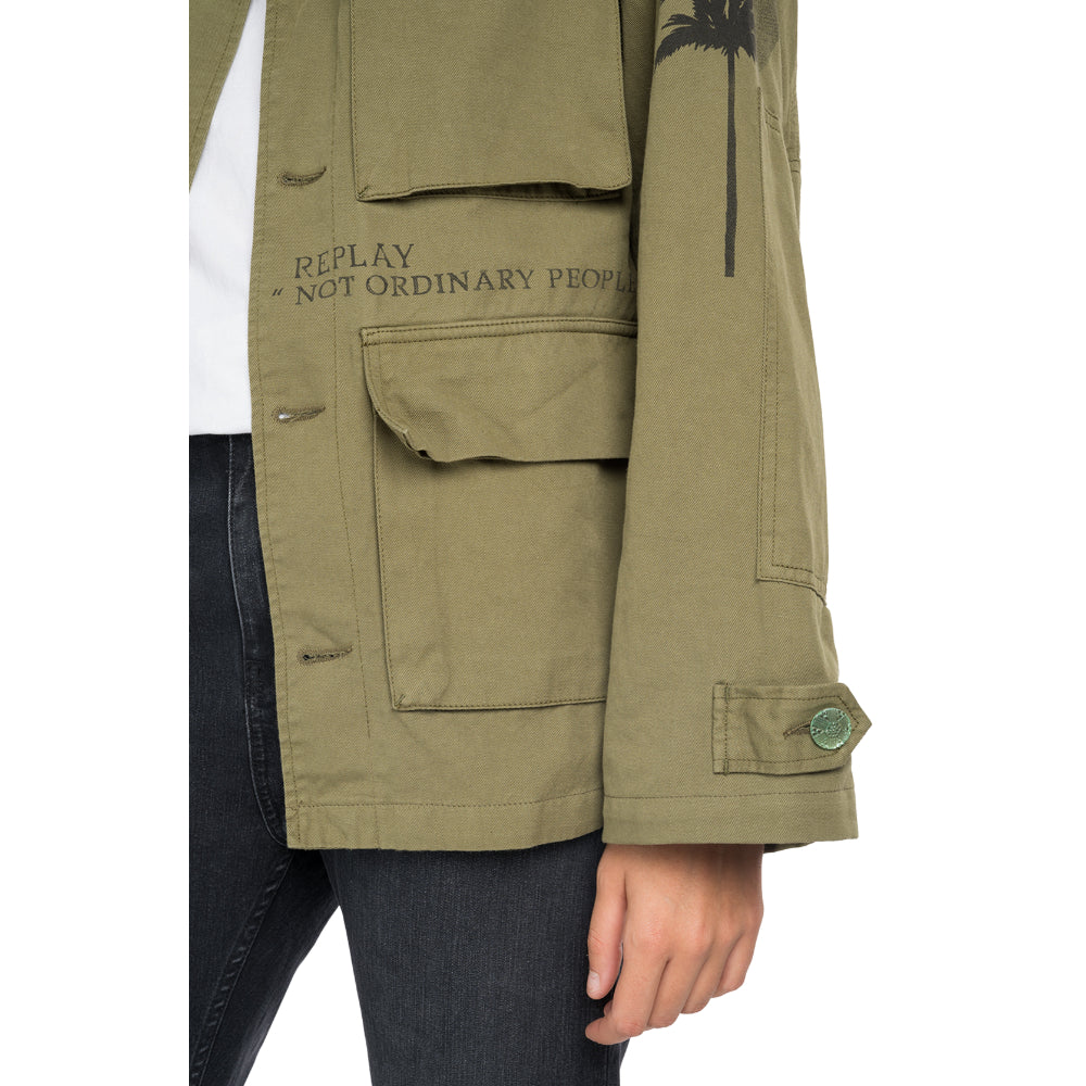 Cotton And Linen Army Jacket
