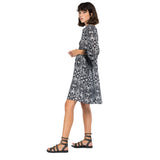 Replay Women's Dress In Jacquard Viscose With Ikat Pattern