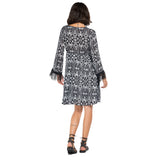 Replay Women's Dress In Jacquard Viscose With Ikat Pattern