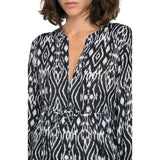 Replay Women's Dress In Jacquard Viscose With Ikat Pattern