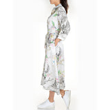 Replay Women's Long Dress Mix All Over Printed Viscose