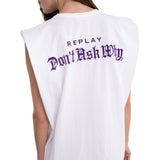 Replay Women's Dress with Shoulder Straps and Print