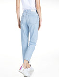 Replay Women's Cropped Straight High Rise Jeans