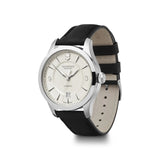 Victorinox Alliance Mechanical 40 Silver/White Dial Black Leather Strap Men's Watch
