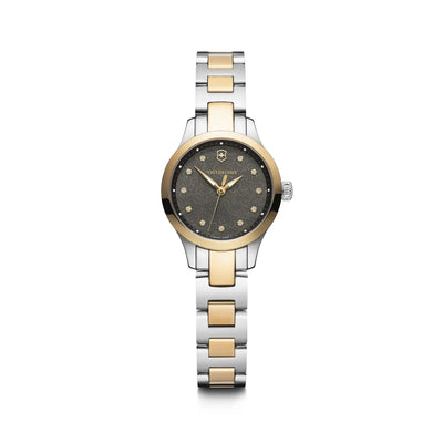 Victorinox Alliance Xs 28 Dark Grey Dial 2-Tones Bracelet Women's Watch