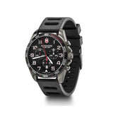 Victorinox Fieldforce Sport Chrono 42 Black Dial Black Rubber Strap Men's Watch