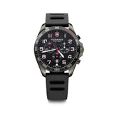 Victorinox Fieldforce Sport Chrono 42 Black Dial Black Rubber Strap Men's Watch