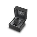 Victorinox Fieldforce Gmt 42 Black Dial Black Leather Strap Men's Watch