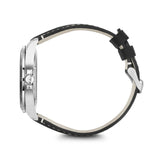 Victorinox Fieldforce Gmt 42 Black Dial Black Leather Strap Men's Watch