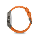 Victorinox Fieldforce Gmt 42 Gun Metal Black Dial Orange Rubber Men's Watch