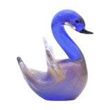 Wave Murano Blue and  Gold Swan ,Size 15cm