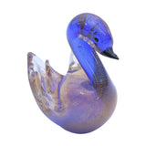 Wave Murano Blue and  Gold Swan ,Size 15cm