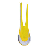 Wave Murano Sedano Vase Grey & Yellow, Size 40 cm