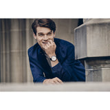 Wenger Urban Classic Chrono 42 White Dial Black Leather Men's Watch