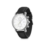Wenger Urban Classic Chrono 42 White Dial Black Leather Men's Watch