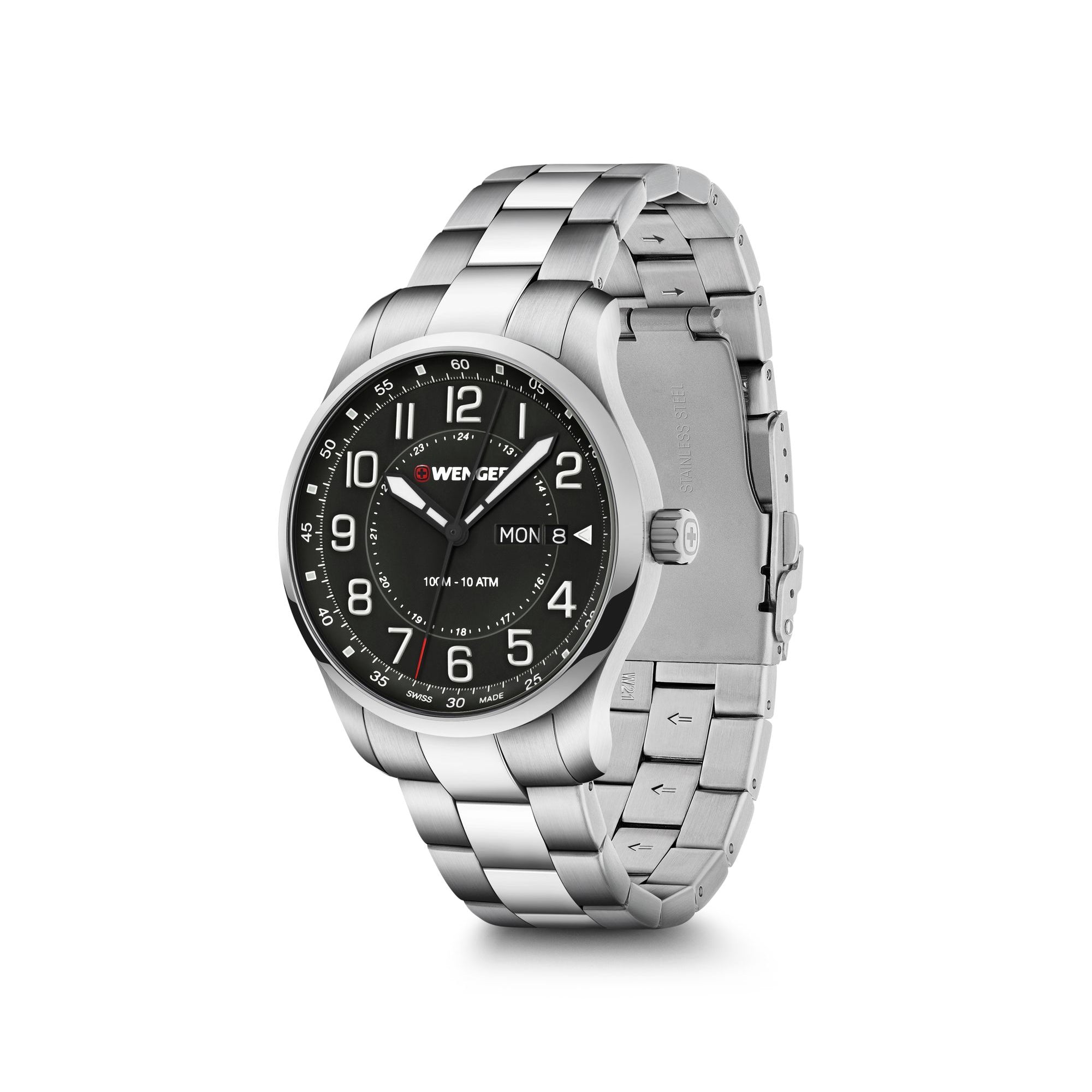 Wenger Attitude 42 Black Dial Men's Watch