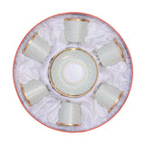 Stechol  Gift Box Set of 12 pieces Green Coffee Cup & Saucer