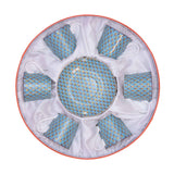 Stechol  Gift Box Set of 12 Piece Blue Coffee Cups & Saucer